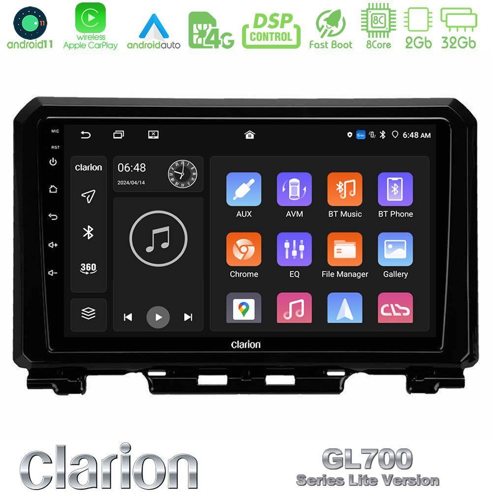 Clarion GL700 Lite Series 8Core Android11 2+32GB Suzuki Jimny 2018-2022 Navigation Multimedia Tablet 9" Με Carplay & Android Auto - U-G72L-SZ0546