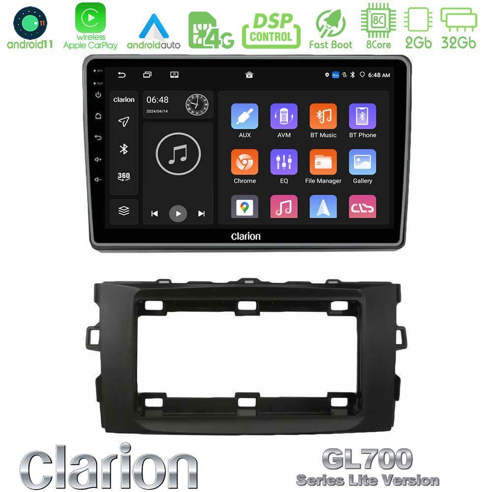 Clarion GL700 Lite Series 8Core Android11 2+32GB Toyota Auris 2013-2016 Navigation Multimedia Tablet 10" Με Carplay & Android Auto - U-G72L-TY1294