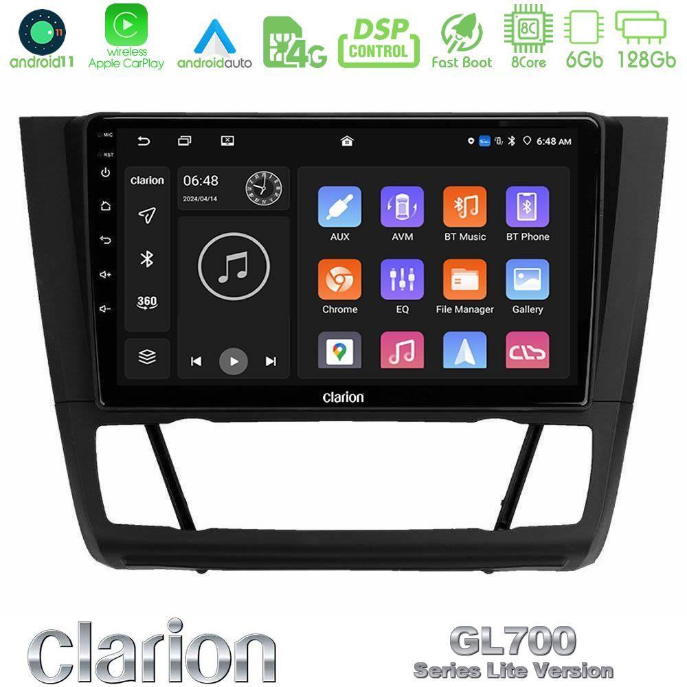 Clarion GL700 Lite Series 8Core Android11 6+128GB BMW 1Series E81/E82/E87/E88 (AUTO A/C) Navigation Multimedia Tablet 9" Με Carplay & Android Auto - U-G76L-BM1012