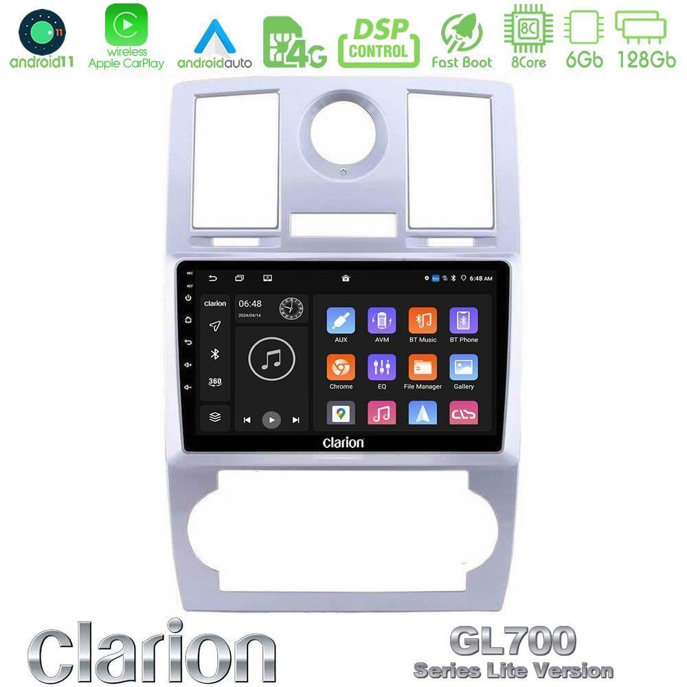 Clarion GL700 Lite Series 8Core Android11 6+128GB Chrysler 300C Navigation Multimedia Tablet 9" Με Carplay & Android Auto - U-G76L-CH0743