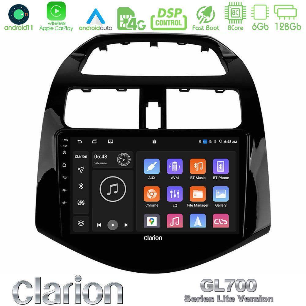 Clarion GL700 Lite Series 8Core Android11 6+128GB Chevrolet Spark 2009-2015 Navigation Multimedia Tablet 9" Με Carplay & Android Auto - U-G76L-CV0683