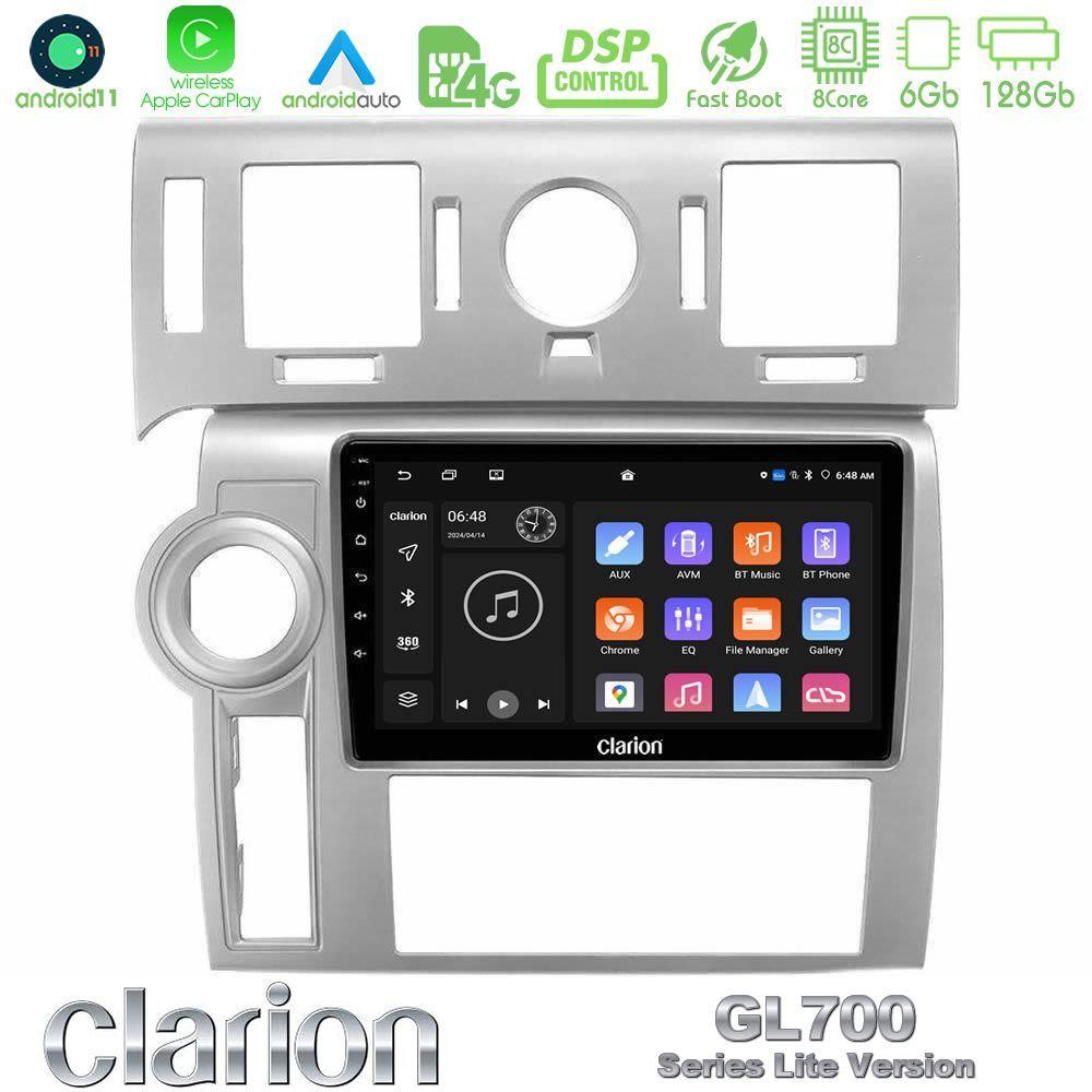 Clarion GL700 Lite Series 8Core Android11 6+128GB Hummer H2 2008-2009 Navigation Multimedia Tablet 9" Με Carplay & Android Auto - U-G76L-HU002N