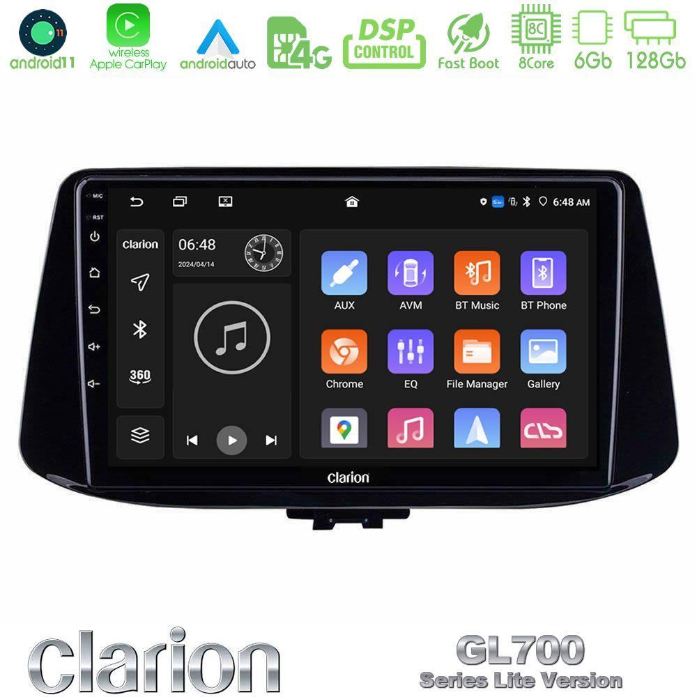 Clarion GL700 Lite Series 8Core Android11 6+128GB Hyundai i30 Navigation Multimedia Tablet 9" Με Carplay & Android Auto - U-G76L-HY0890