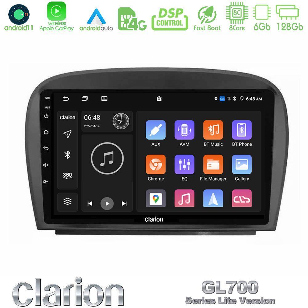 Clarion GL700 Lite Series 8Core Android11 6+128GB Mercedes SL Class 2005-2011 Navigation Multimedia Tablet 9" Με Carplay & Android Auto - U-G76L-MB0479