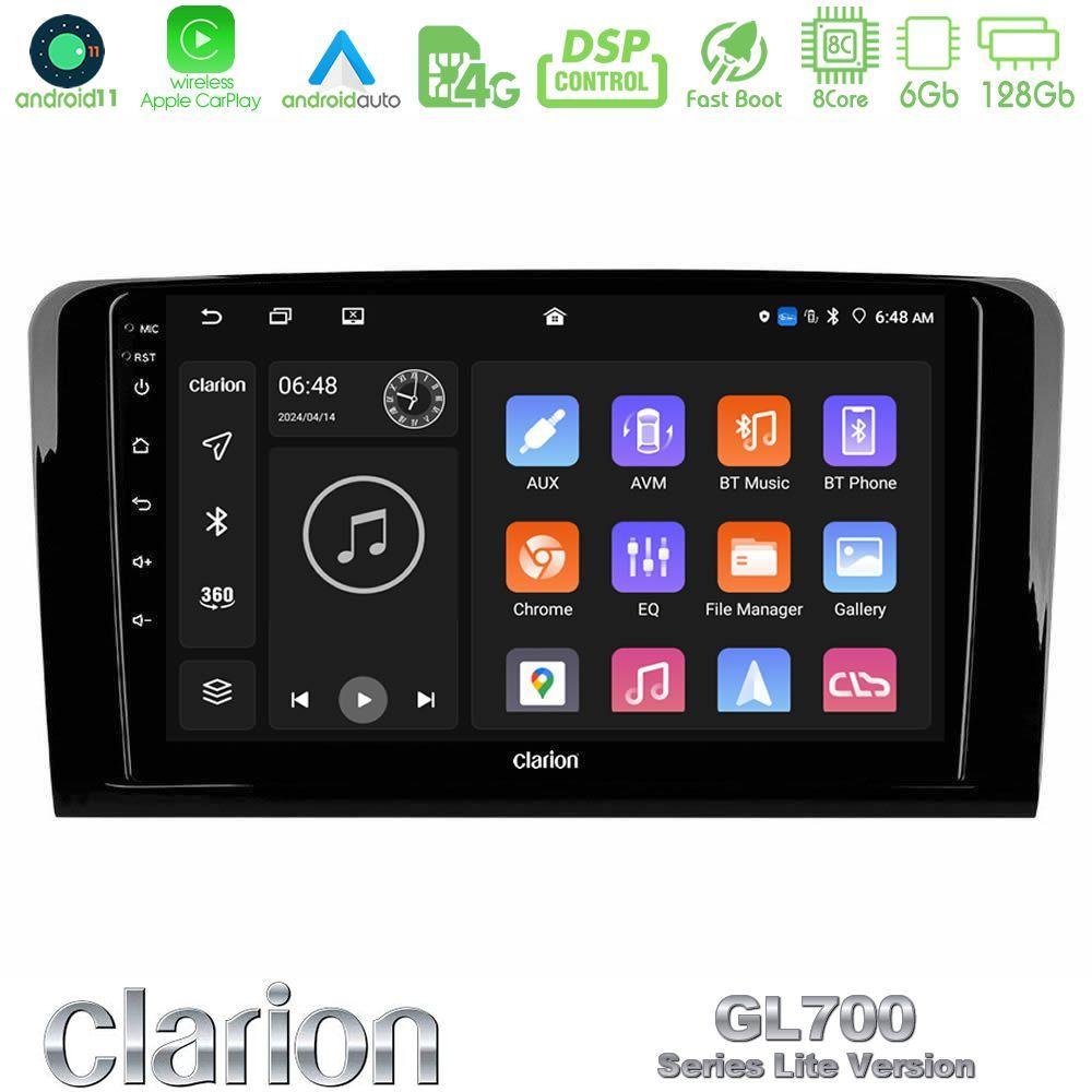 Clarion GL700 Lite Series 8Core Android11 6+128GB Mercedes ML/GL Class Navigation Multimedia Tablet 9" Με Carplay & Android Auto - U-G76L-MB0761
