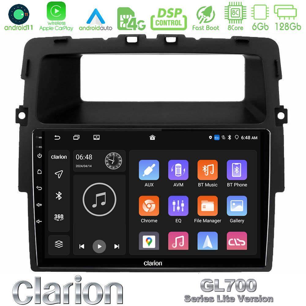 Clarion GL700 Lite Series 8Core Android11 6+128GB Renault/Nissan/Opel Navigation Multimedia Tablet 10" Με Carplay & Android Auto - U-G76L-RN1338