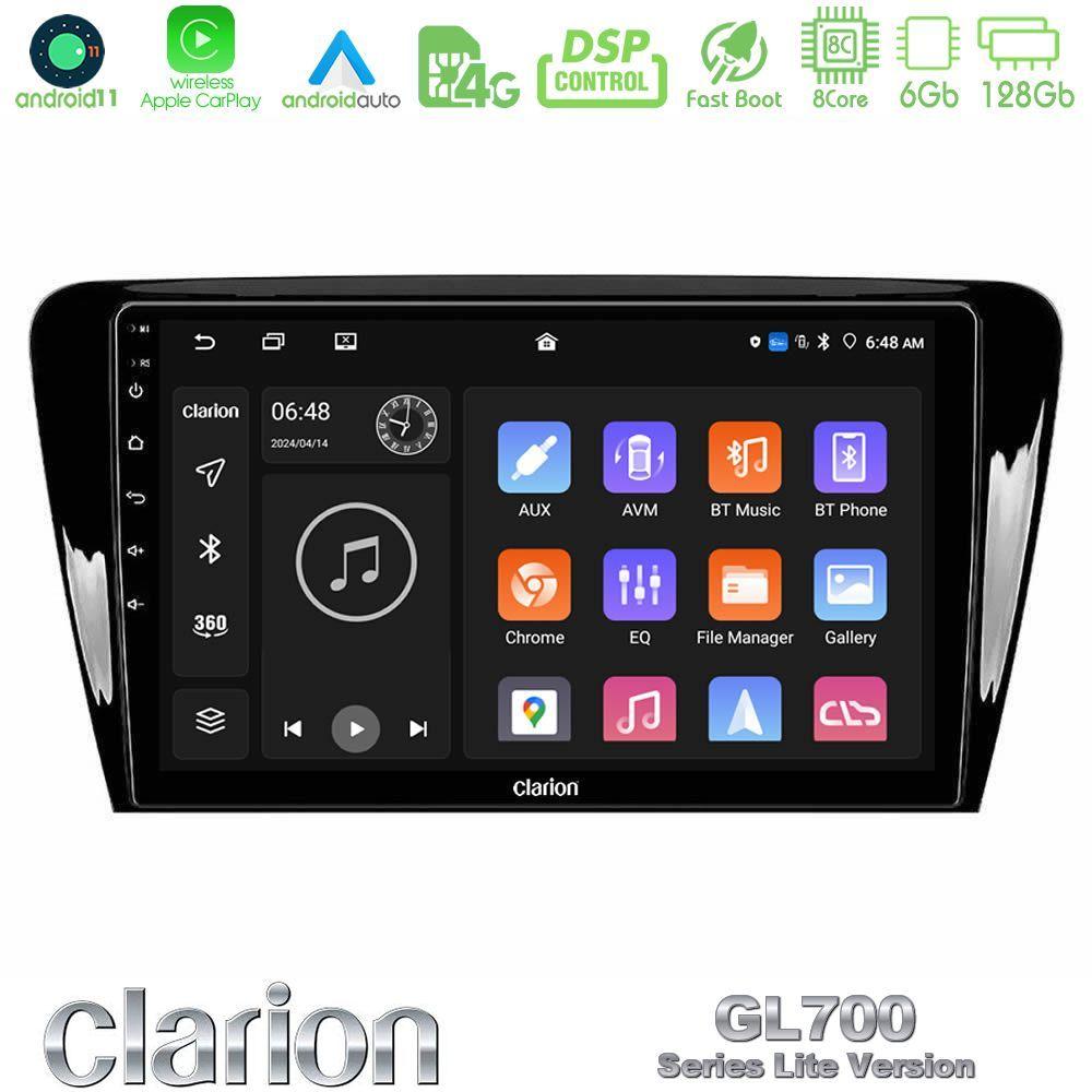 Clarion GL700 Lite Series 8Core Android11 6+128GB Skoda Octavia 7 Navigation Multimedia Tablet 10" Με Carplay & Android Auto - U-G76L-SK007