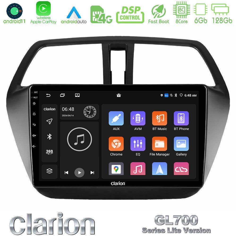 Clarion GL700 Lite Series 8Core Android11 6+128GB Suzuki SX4 S-Cross Navigation Multimedia Tablet 9" Με Carplay & Android Auto - U-G76L-SZ578