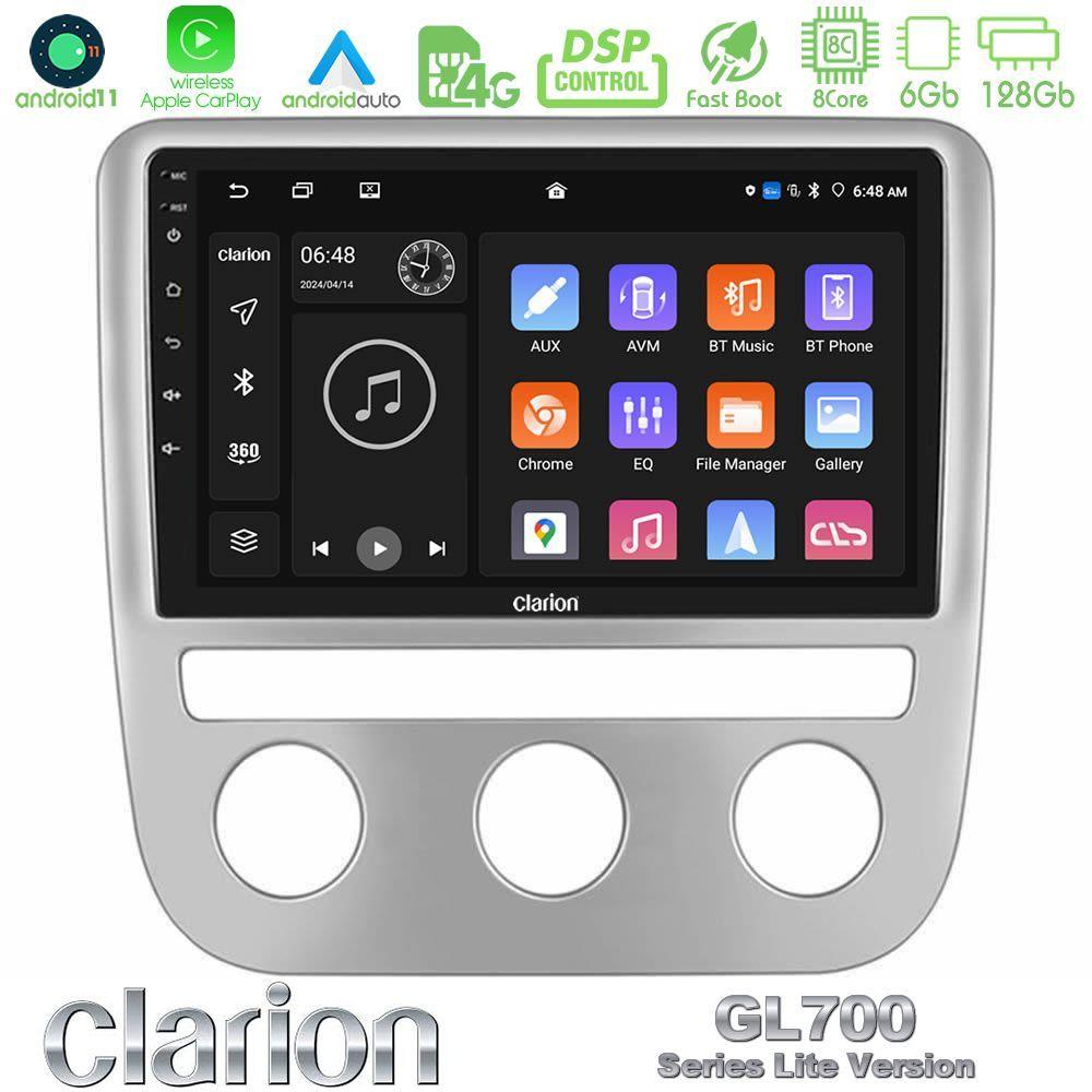 Clarion GL700 Lite Series 8Core Android11 6+128GB VW Scirocco 2008-2014 Navigation Multimedia Tablet 9" Με Carplay & Android Auto - U-G76L-VW0084