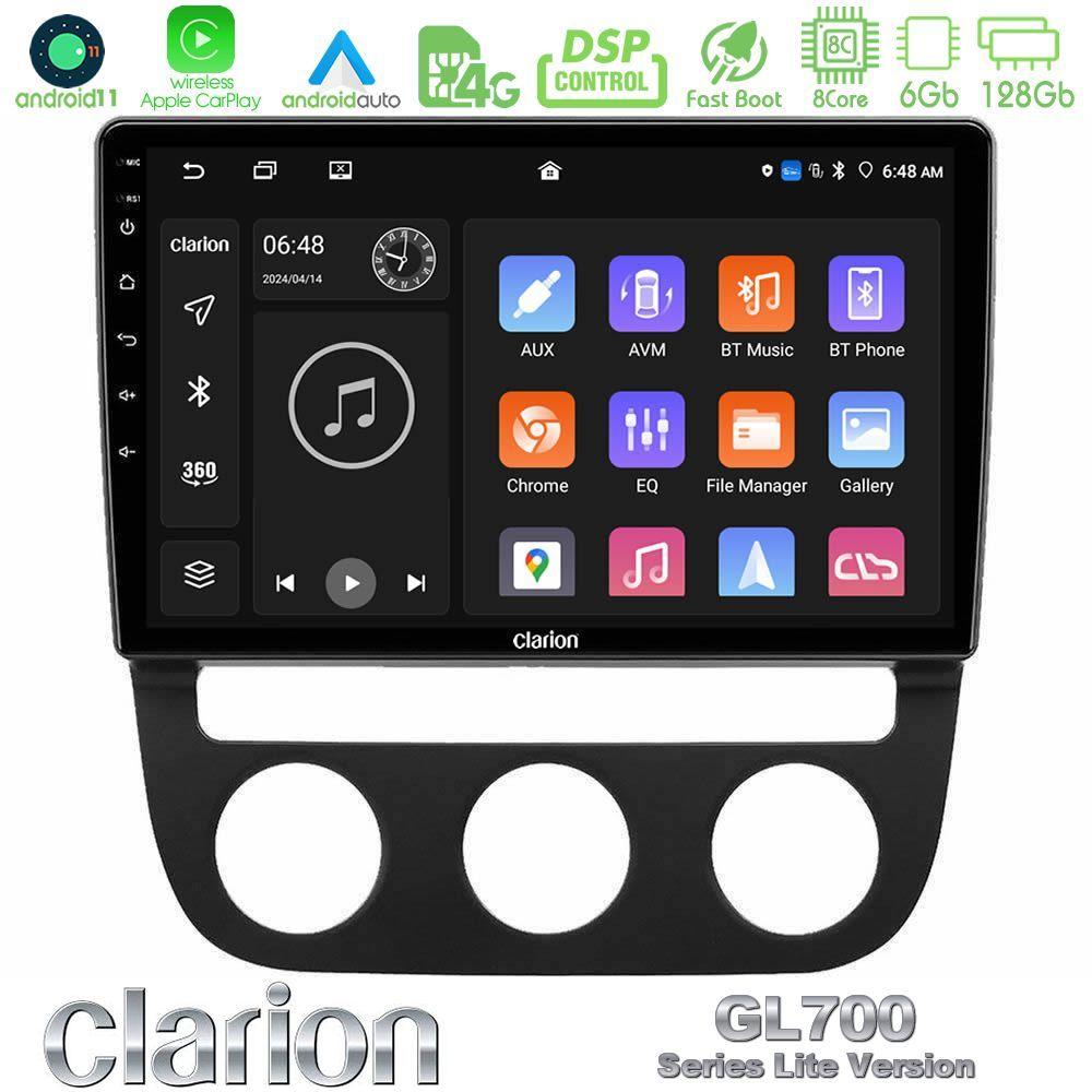 Clarion GL700 Lite Series 8Core Android11 6+128GB VW Jetta Navigation Multimedia Tablet 10" Με Carplay & Android Auto - U-G76L-VW0394