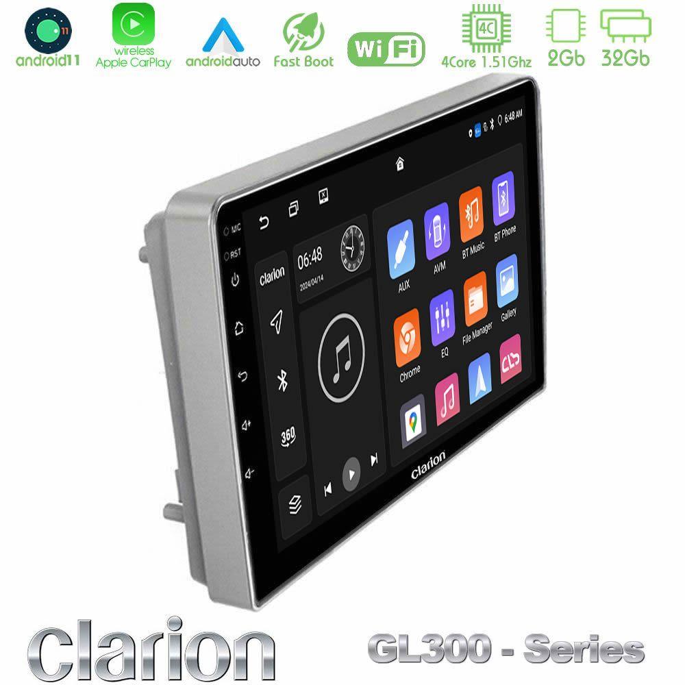 Clarion GL300 Series 4Core Android11 2+32GB Opel Astra/Corsa/Antara/Zafira Navigation Multimedia Tablet 9" Με Carplay & Android Auto - U-GL3-OP0697
