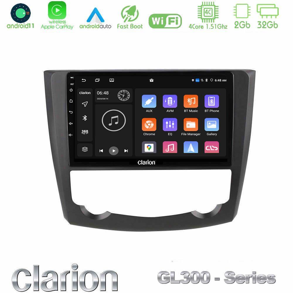 Clarion GL300 Series 4Core Android11 2+32GB Renault Kadjar Navigation Multimedia Tablet 9" Με Carplay & Android Auto - U-GL3-RN0218