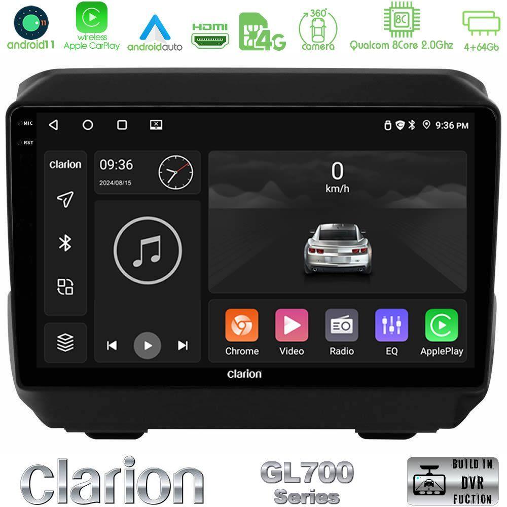 Clarion GL700 Series 8Core Android13 4+64GB Jeep Wrangler 2018-> Navigation Multimedia Tablet 9" Με Carplay & Android Auto - U-GL7-JP0865