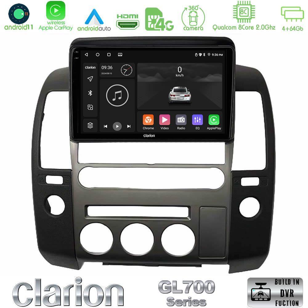Clarion GL700 Series 8Core Android13 4+64GB  Nissan Navara D40 2006-2012 (με εργ.οθόνη) Navigation Multimedia Tablet 9" Με Carplay & Android Auto - U-GL7-NS1340