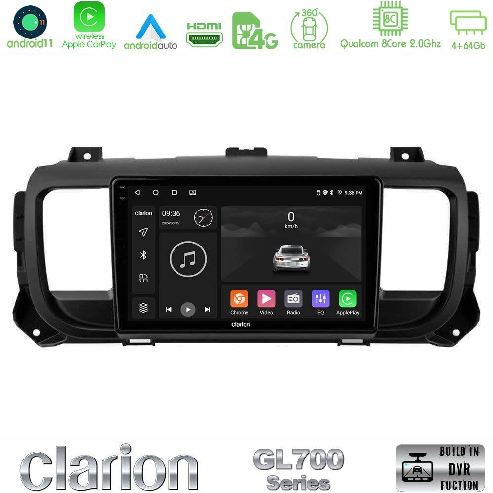 Clarion GL700 Series 8Core Android13 4+64GB Citroen/Peugeot/Opel/Toyota Navigation Multimedia Tablet 9" Με Carplay & Android Auto - U-GL7-PG0950