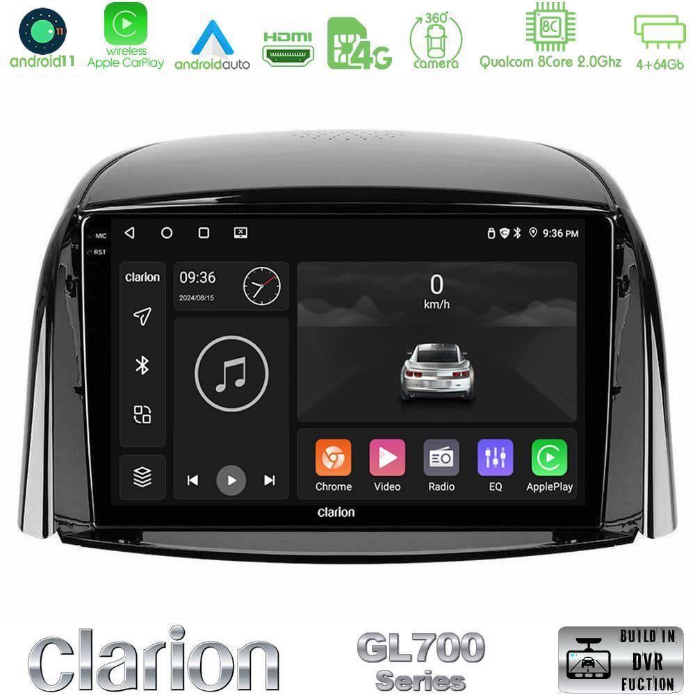 Clarion GL700 Series 8Core Android13 4+64GB Renault Koleos 2007-2015 Navigation Multimedia Tablet 9" Με Carplay & Android Auto - U-GL7-RN0440