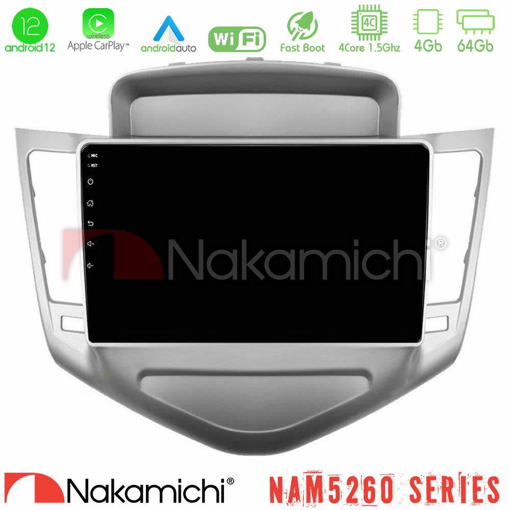 Nakamichi NAM5260 Series 4Core Android12 4+64GB Chevrolet Cruze 2009-2012 Navigation Multimedia Tablet 9" Με Carplay & Android Auto - U-N44-CV036N