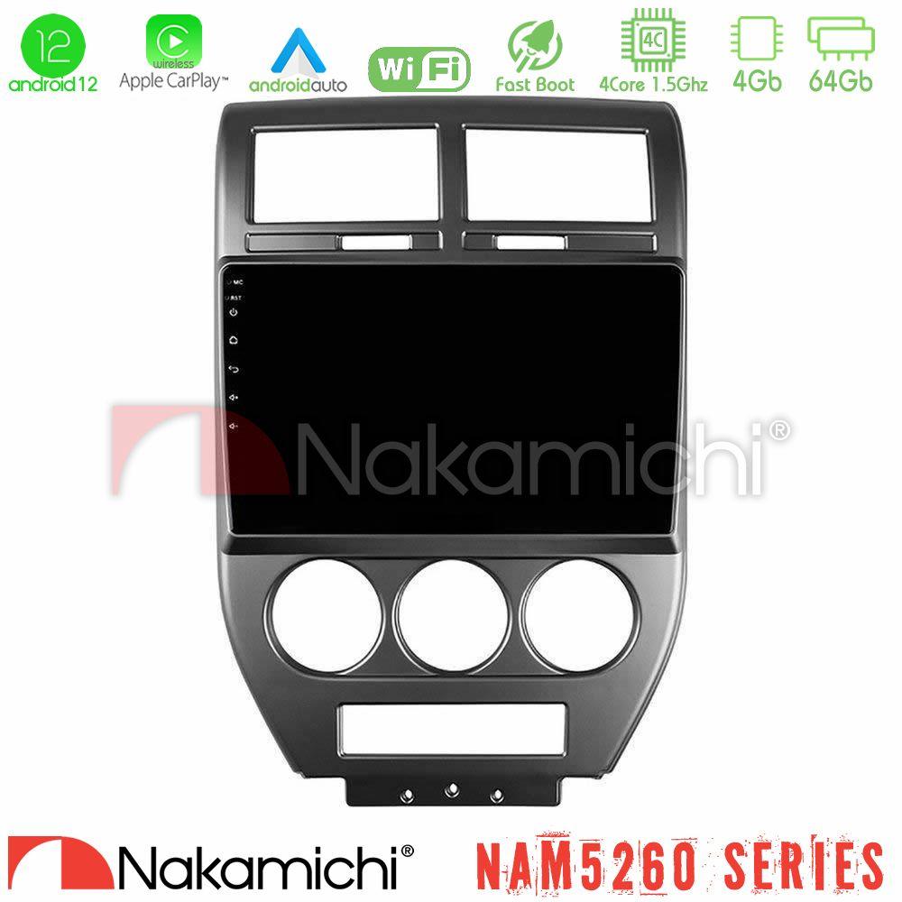 Nakamichi NAM5260 Series 4Core Android12 4+64GB Jeep Compass/Patriot 2007-2008 Navigation Multimedia Tablet 10" Με Carplay & Android Auto - U-N44-JP1023