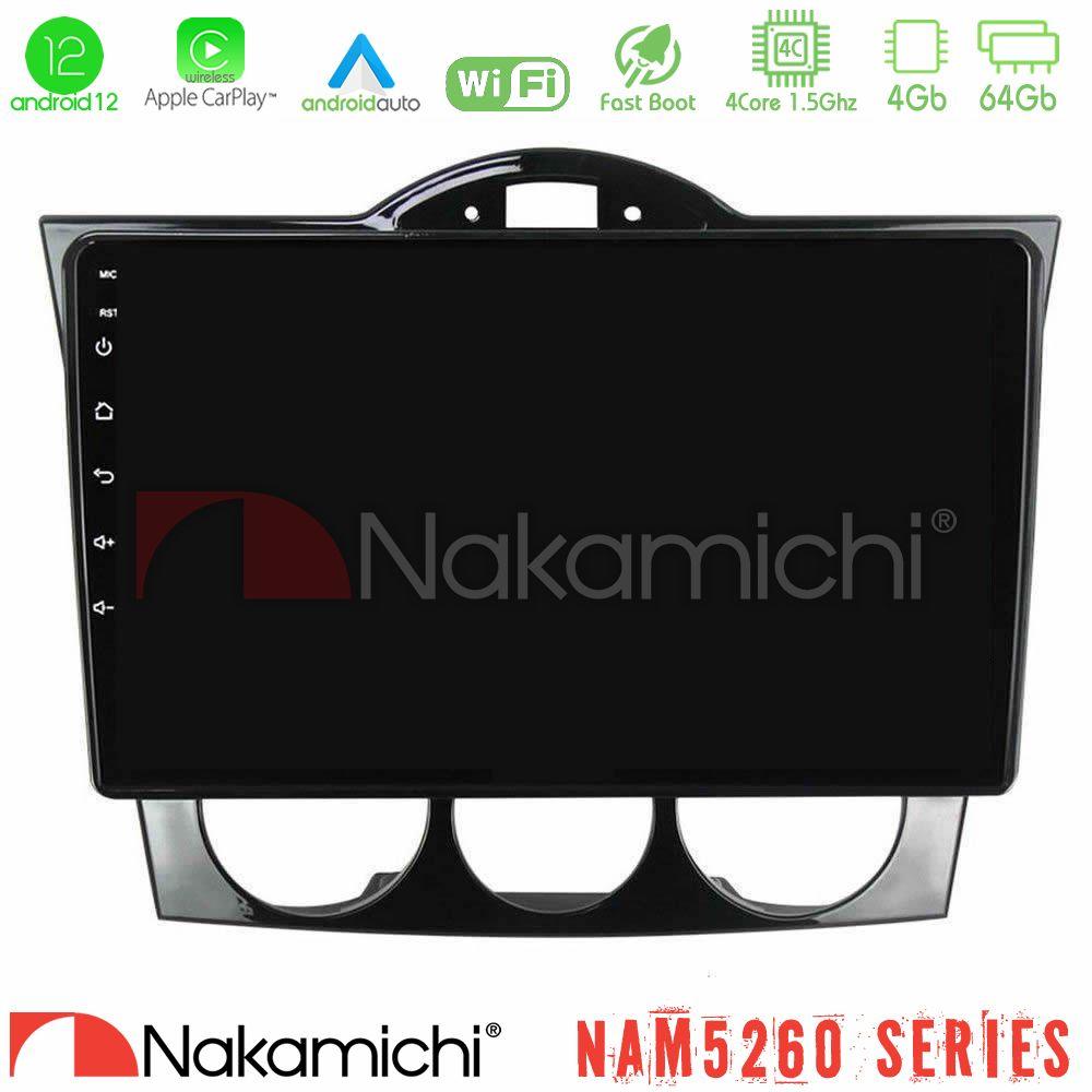 Nakamichi NAM5260 Series 4Core Android12 4+64GB Mazda RX8 2003-2008 Navigation Multimedia Tablet 9" Με Carplay & Android Auto - U-N44-MZ1351