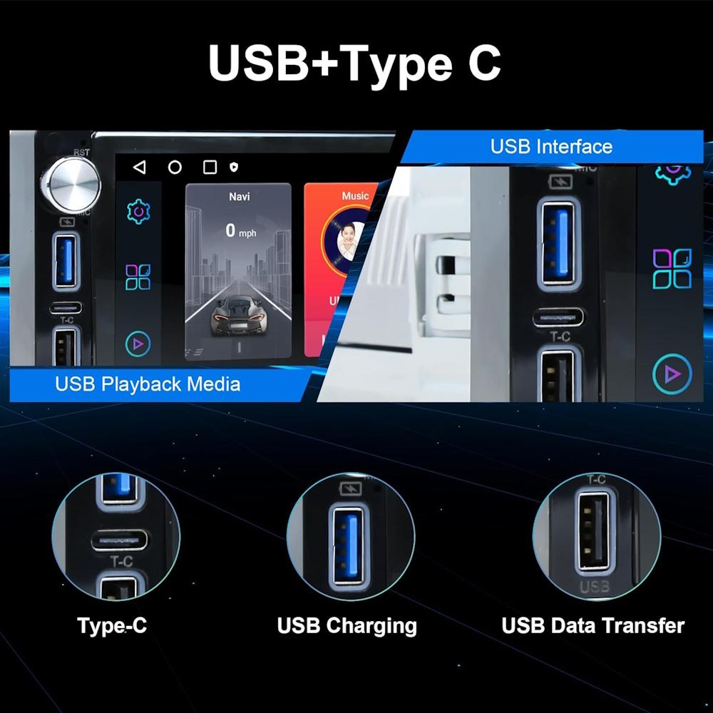 LM Digital - LM Q8555 GPS Οθόνη OEM Multimedia Αυτοκινήτου για Universal 1Din (CarPlay/AndroidAuto/BT/GPS/WIFI/GPRS) - Image 4