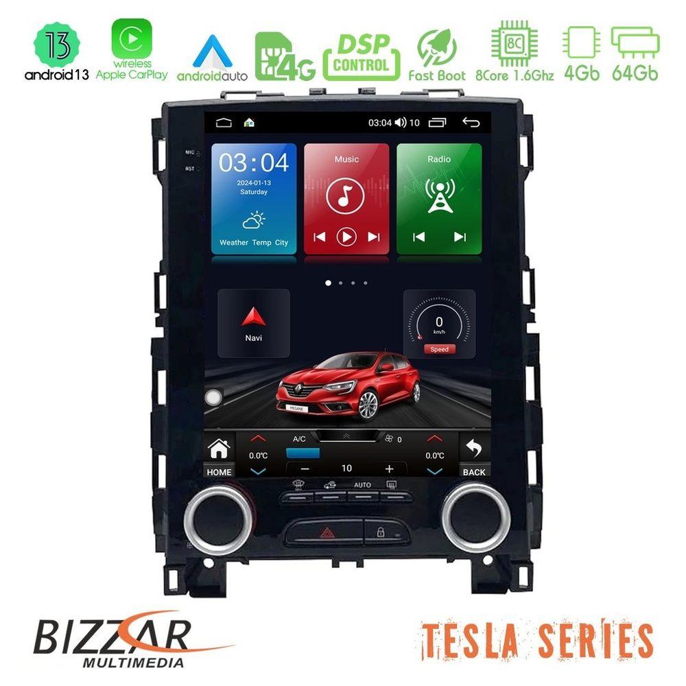 Bizzar Tesla Series 8Core Android13 4+64GB Renault Megane 4 Navigation Multimedia Tablet 9.7" - U-TQG-RN8004