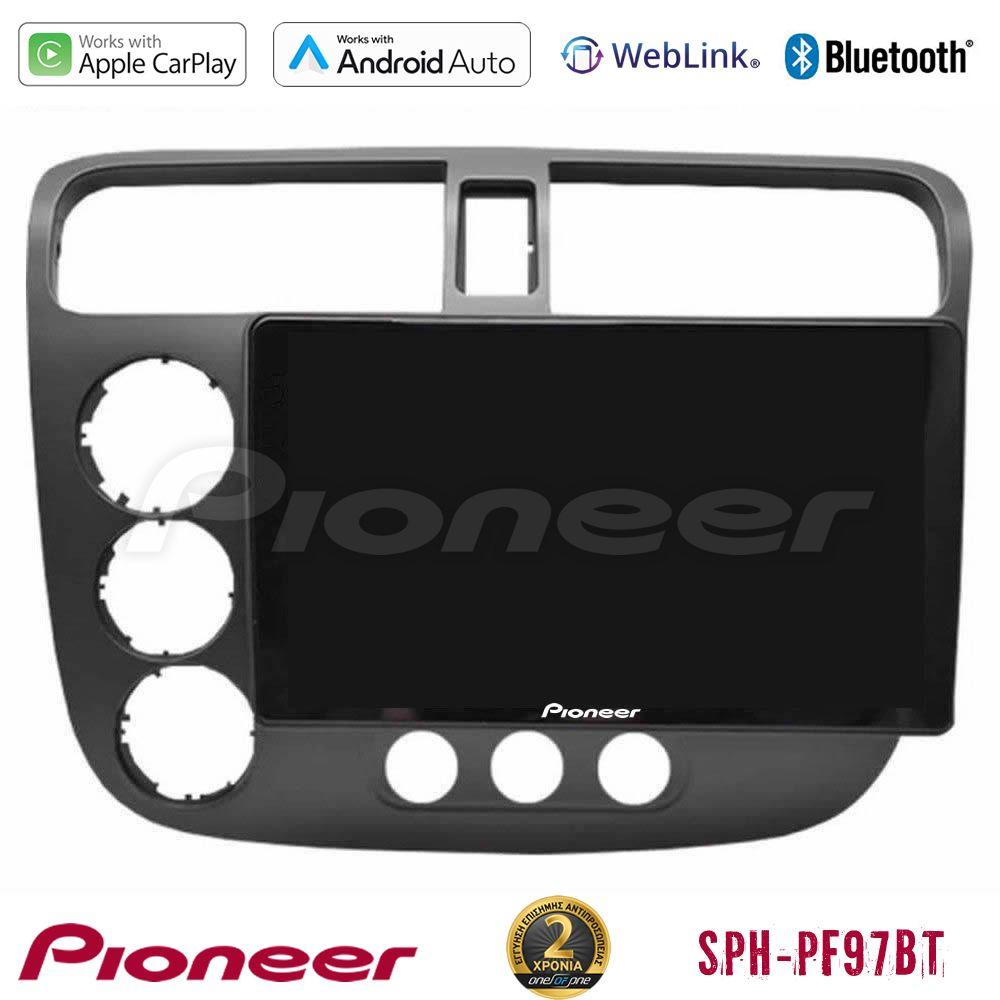Pioneer SPH-PF97BT Series    Honda Civic 2001-2005 Multimedia Station 9" (Tablet Style) Με Carplay & Android Auto - U-SPH-HD174N