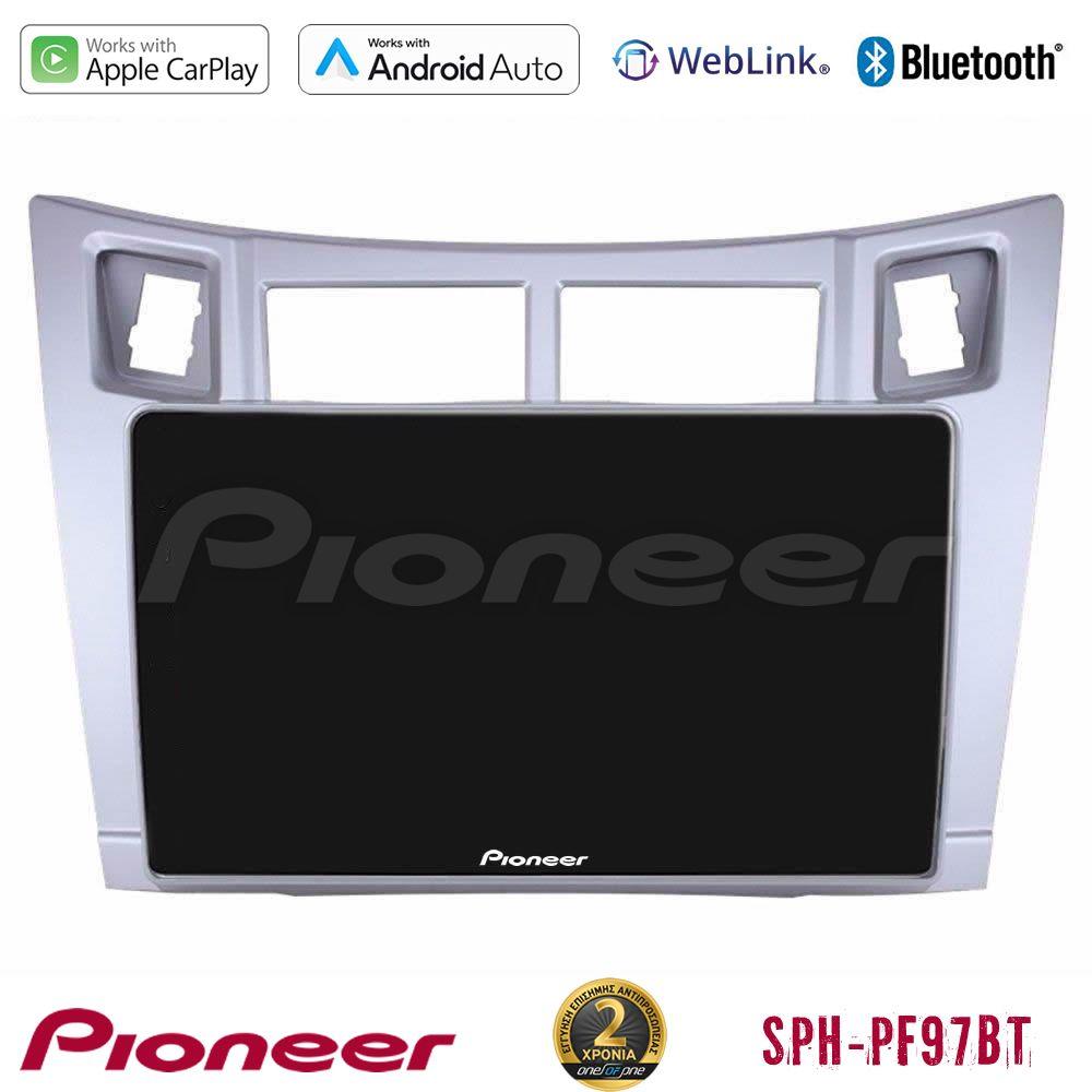 Pioneer SPH-PF97BT Series Toyota Yaris Multimedia Station 9" (Tablet Style) (Ασημί Χρώμα) Με Carplay & Android Auto - U-SPH-TY626S