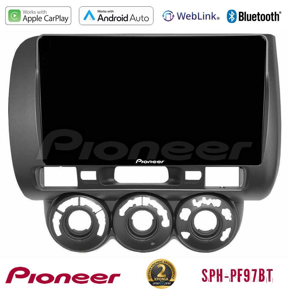 Pioneer SPH-PF97BT Series    Honda Jazz 2002-2008 (Manual A/C) Multimedia Station 9" (Tablet Style) Με Carplay & Android Auto - U-SPH-HD0589