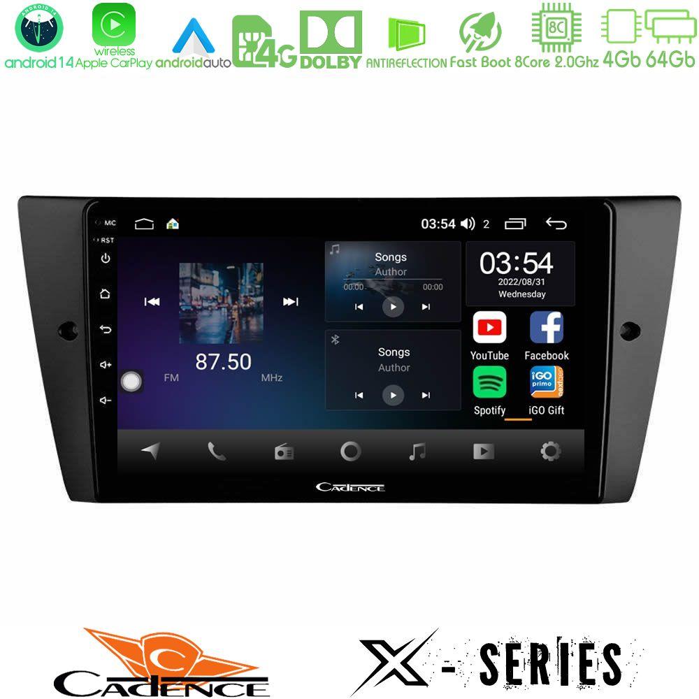 Cadence X Series BMW 3 Series 2006-2011 8core Android 14 4+64GB Navigation Multimedia Tablet 9" - U-X-BM0751