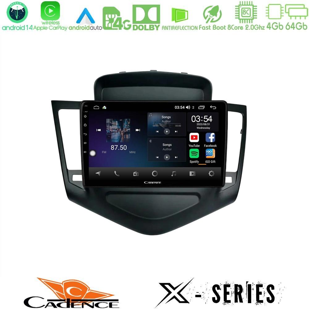 Cadence X Series Chevrolet Cruze 2009-2012 8core Android 14 4+64GB Navigation Multimedia Tablet 9" - U-X-CV0045