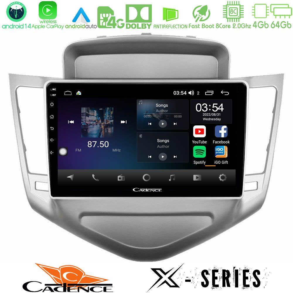 Cadence X Series Chevrolet Cruze 2009-2012 8core Android 14 4+64GB Navigation Multimedia Tablet 9" - U-X-CV036N