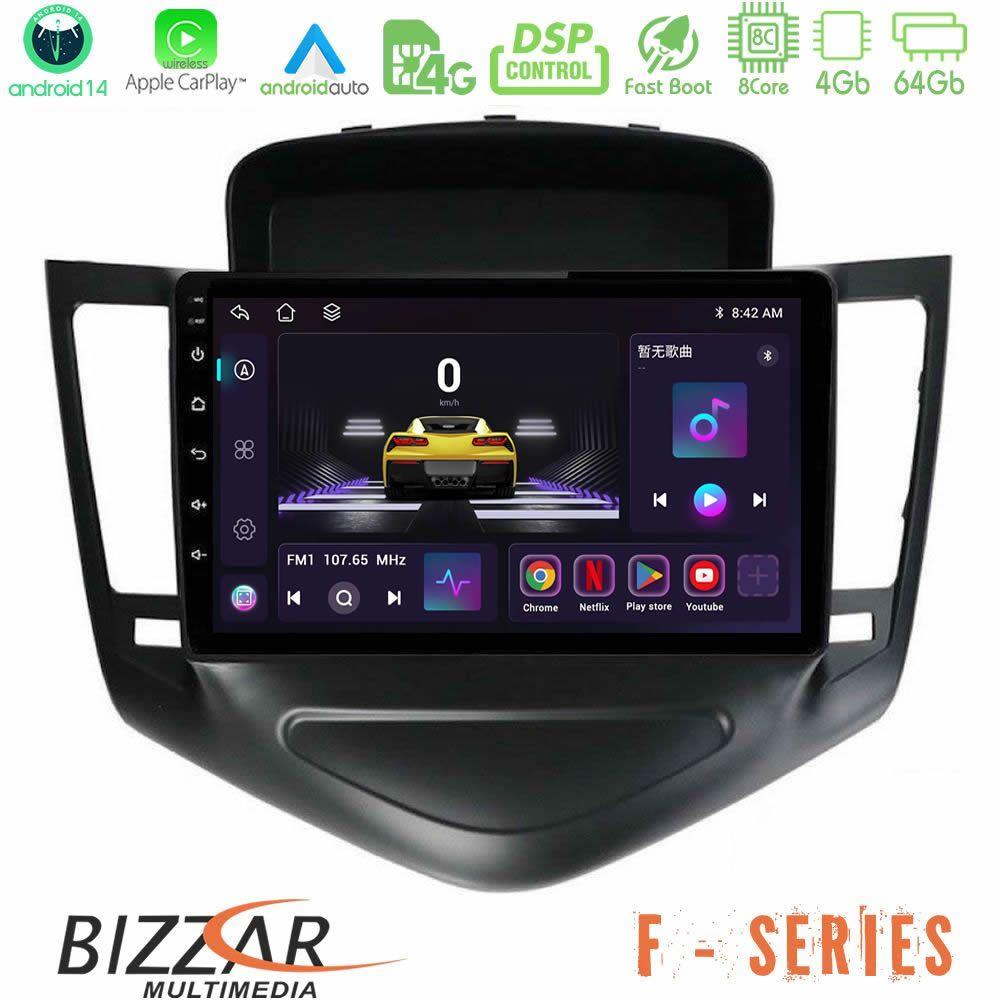 Bizzar F Series 8Core Android14 4+64GB     Chevrolet Cruze 2009-2012 Navigation Multimedia Tablet 9"  Με Carplay & Android Auto (Μαύρο) - U-F-CV0045