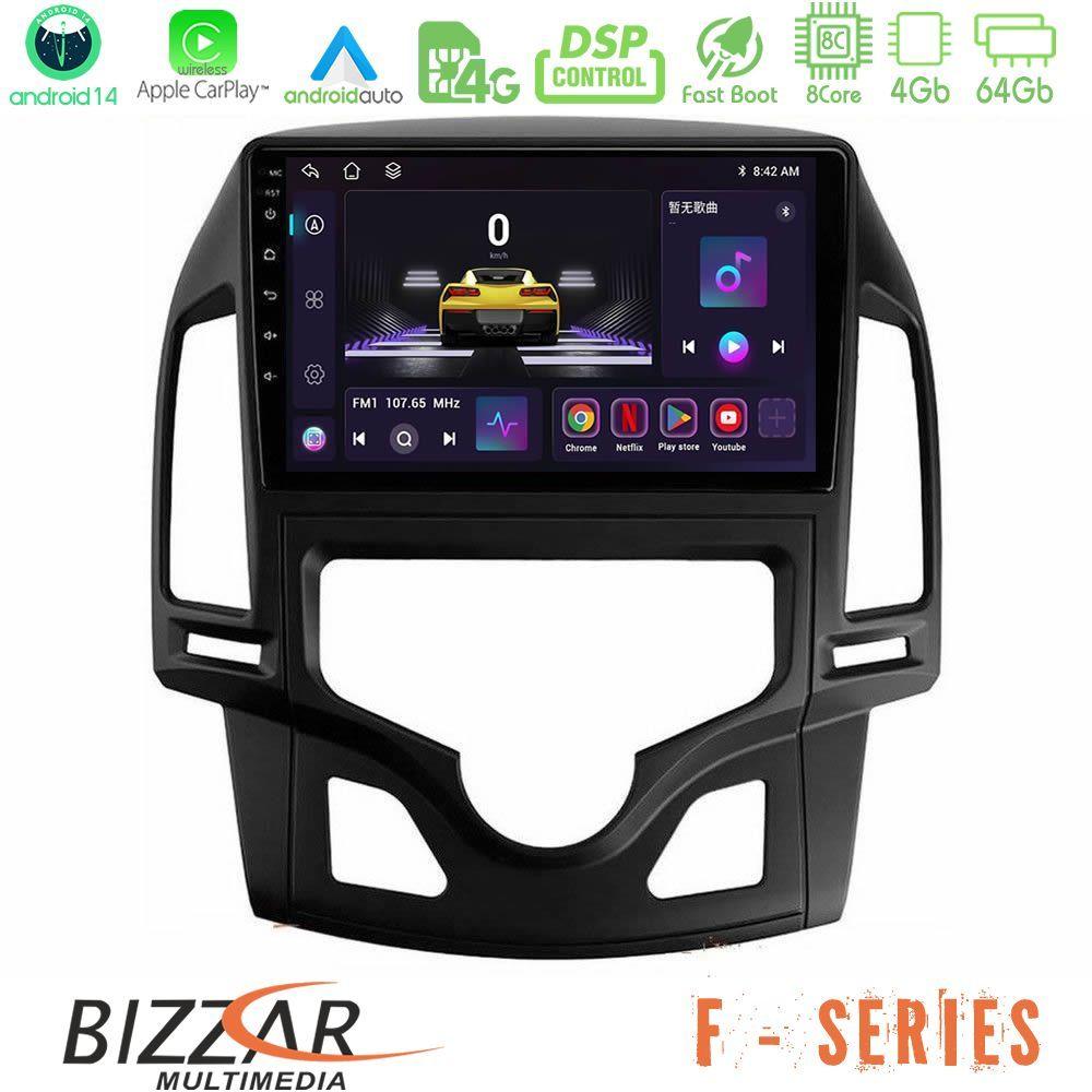 Bizzar F Series 8Core Android14 4+64GB  Hyundai i30 2007-2012 Auto A/C Navigation Multimedia Tablet 9" Με Carplay & Android Auto - U-F-HY0800