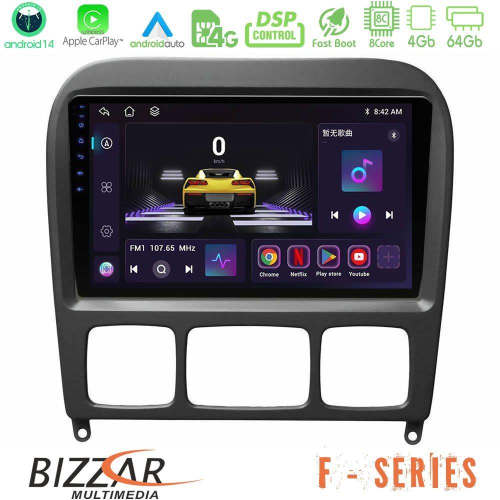 Bizzar F Series 8Core Android14 4+64GB  Mercedes S Class 1999-2004 (W220) Navigation Multimedia Tablet 9" Με Carplay & Android Auto - U-F-MB0765B