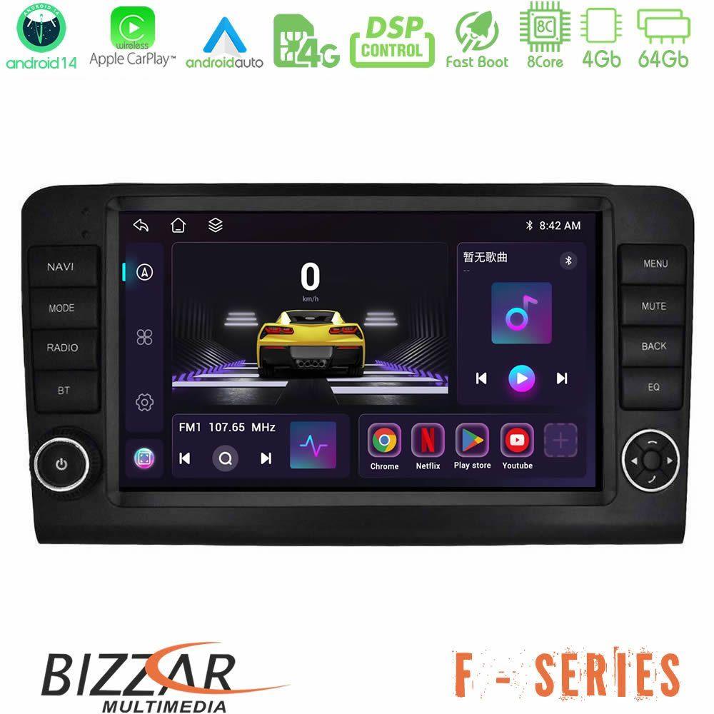 Bizzar F Series 8Core Android14 4+64GB  Mercedes ML/GL Class W164 2006-2011 Navigation Multimedia Tablet 9"  Με Carplay & Android Auto (OEM Look) - U-F-MB1851