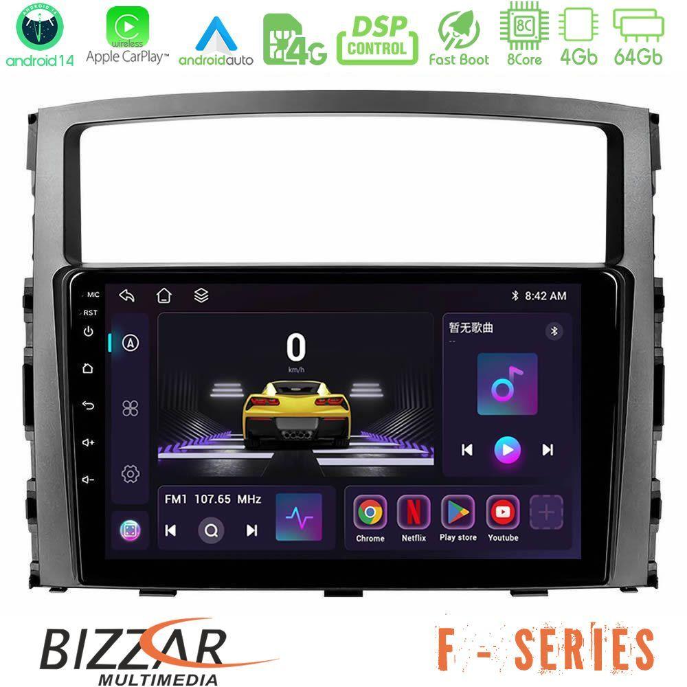 Bizzar F Series 8Core Android14 4+64GB  Mitsubishi Pajero 2008-2009 Navigation Multimedia Tablet 9" Με Carplay & Android Auto - U-F-MT0557