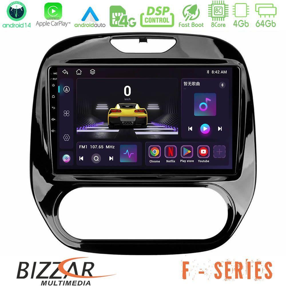 Bizzar F Series 8Core Android14 4+64GB  Renault Captur 2013-2019 (Manual AC) Navigation Multimedia Tablet 9" Με Carplay & Android Auto - U-F-RN748M
