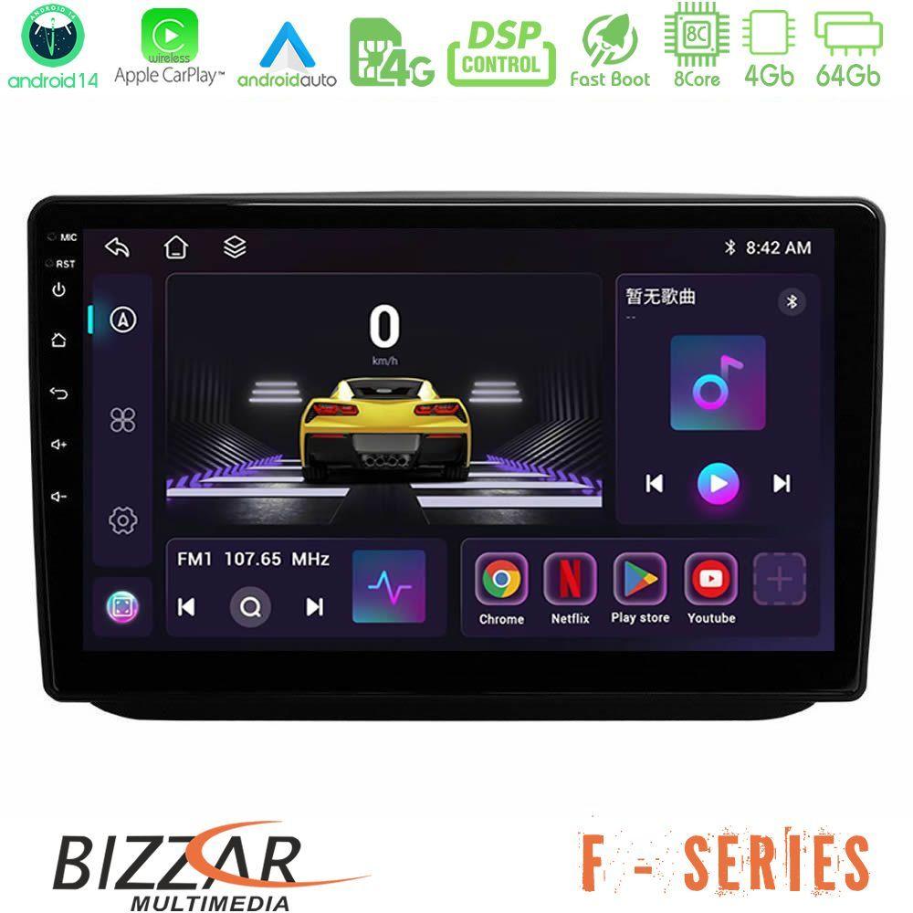 Bizzar F Series 8Core Android14 4+64GB  Skoda Fabia 2007-2014 Navigation Multimedia Tablet 10" Με Carplay & Android Auto - U-F-SK0486