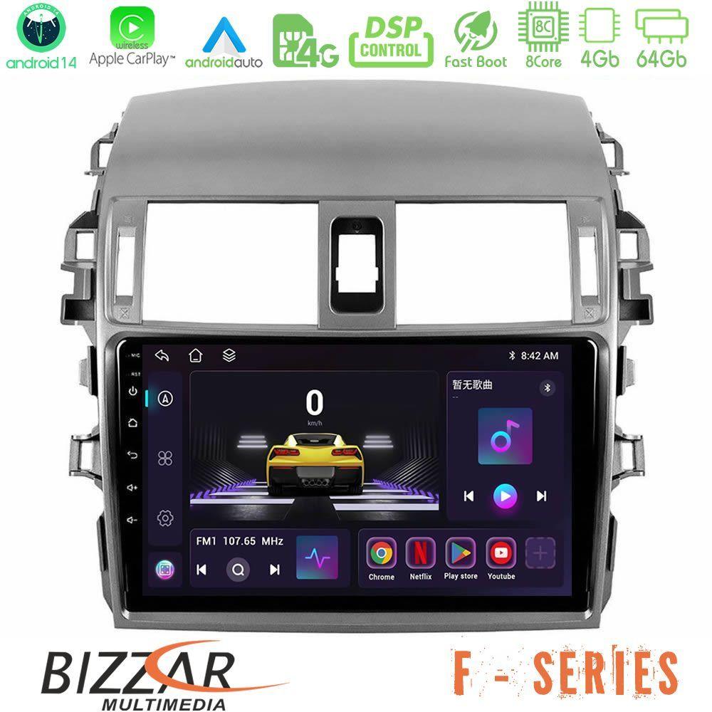 Bizzar F Series 8Core Android14 4+64GB  Toyota Corolla 2008-2010 Navigation Multimedia Tablet 9" Με Carplay & Android Auto - U-F-TY0144