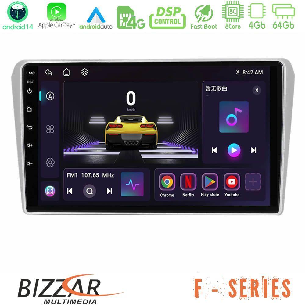 Bizzar F Series 8Core Android14 4+64GB  Toyota Avensis T25 02/2003–2008 Navigation Multimedia Tablet 9" Με Carplay & Android Auto - U-F-TY412N