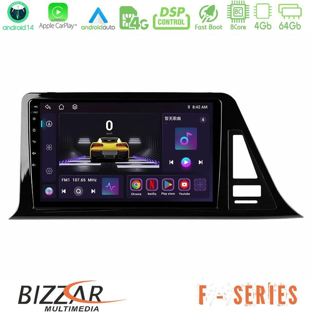 Bizzar F Series 8Core Android14 4+64GB  Toyota CH-R (Χωρίς Εργ.Οθόνη) Navigation Multimedia Tablet 9"  Με Carplay & Android Auto - U-F-TY0301
