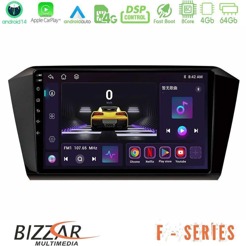 Bizzar F Series 8Core Android14 4+64GB  VW Passat Navigation Multimedia Tablet 10" Με Carplay & Android Auto - U-F-VW0055