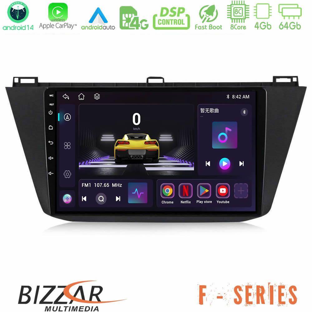 Bizzar F Series 8Core Android14 4+64GB  Vw Tiguan 2016-2022 Navigation Multimedia Tablet 10" Με Carplay & Android Auto - U-F-VW0082