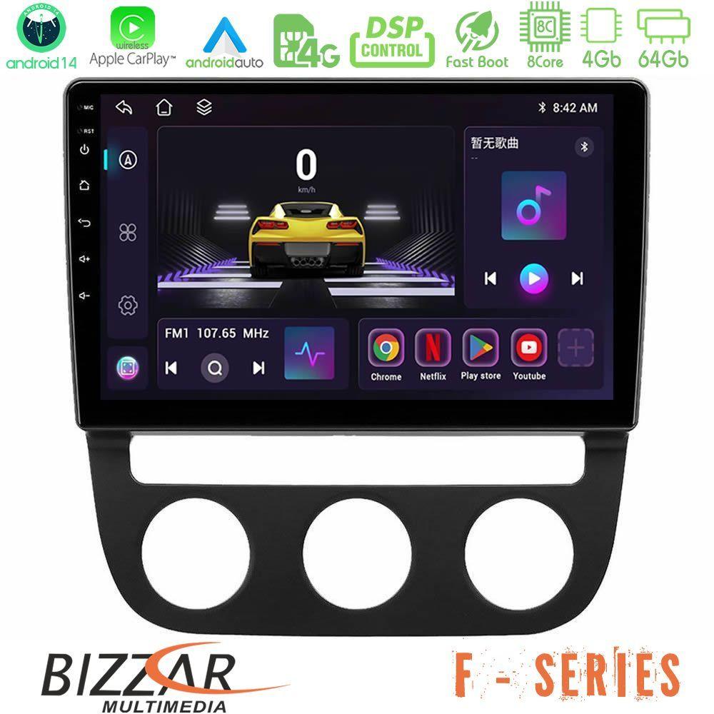 Bizzar F Series 8Core Android14 4+64GB  VW Jetta Navigation Multimedia Tablet 10" Με Carplay & Android Auto - U-F-VW0394