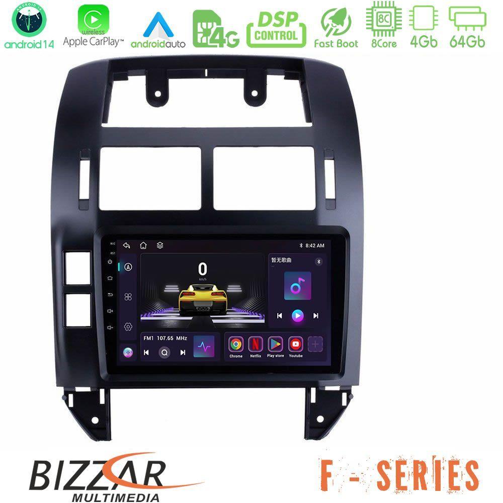 Bizzar F Series 8Core Android14 4+64GB  VW Polo 2002-2009 Navigation Multimedia Tablet 9" Με Carplay & Android Auto - U-F-VW1229