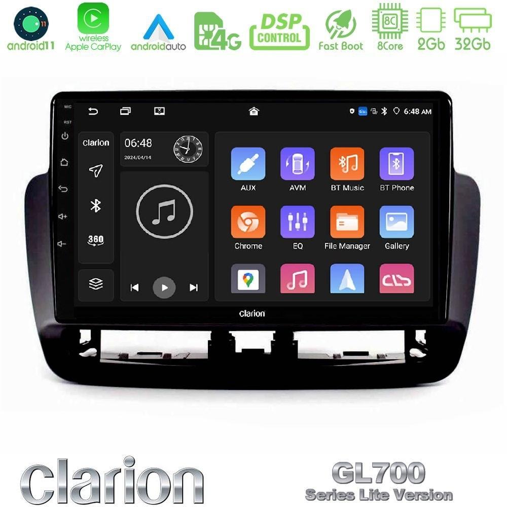 Clarion GL700 Lite Series 8Core Android11 2+32GB Seat Ibiza 2012-2015 Navigation Multimedia Tablet 9" Με Carplay & Android Auto - U-G72L-ST1832BL