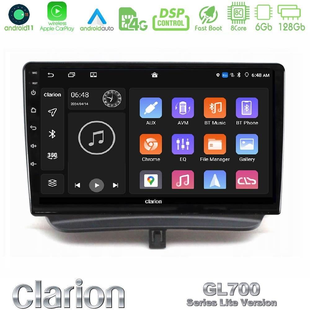 Clarion GL700 Lite Series 8Core Android11 6+128GB Ford Courier 2015-2023 Navigation Multimedia Tablet 9" Με Carplay & Android Auto - U-G76L-FD1794