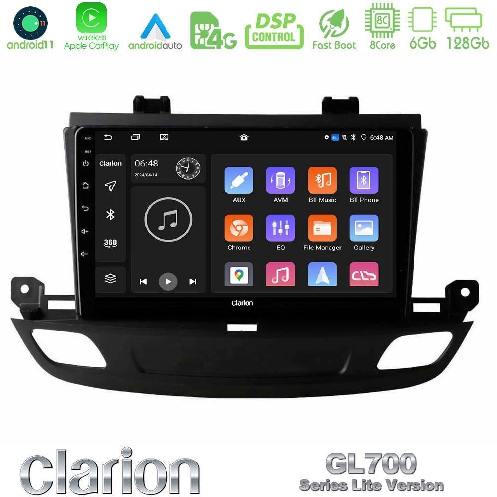 Clarion GL700 Lite Series 8Core Android11 6+128GB Opel Insignia 2 2017-2020 Navigation Multimedia Tablet 9" Με Carplay & Android Auto - U-G76L-OP1402