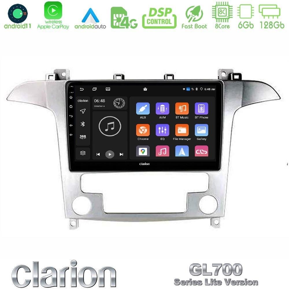 Clarion GL700 Lite Series Ford S-Max 2006-2012 8Core Android11 6+128GB Navigation Multimedia Tablet 9" Με Carplay & Android Auto Με Carplay & Android Auto - U-G76L-FD409S