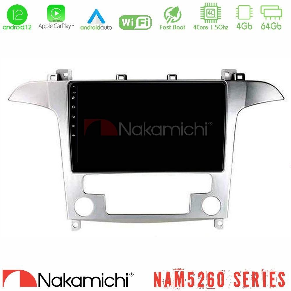 Nakamichi NAM5260 Series Ford S-Max 2006-2012 4Core Android12 4+64GB Navigation Multimedia Tablet 9" Με Carplay & Android Auto - U-N44-FD409S